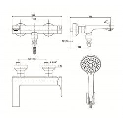 Vòi sen tắm gắn tường American Standard WF-0811