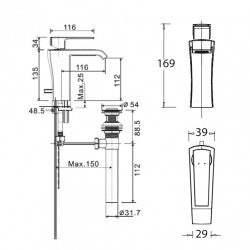Vòi chậu nóng lạnh American Standard WF-0601
