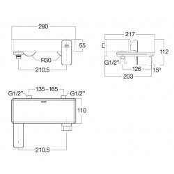 Vòi sen tắm gắn tường American Standard WF-1311