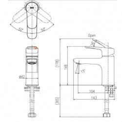 Vòi chậu lạnh Inax LFV-22S
