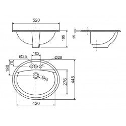 Chậu đặt bàn American Standart VF-0476