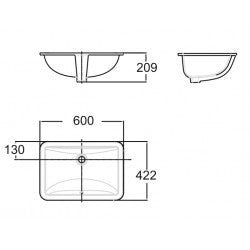 Chậu âm bàn American Standard 0459-WT
