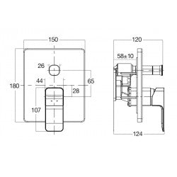 Vòi sen tắm âm tường American Standard WF-1321MB