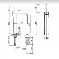 Vòi chậu nóng lạnh American Standard WF-0603