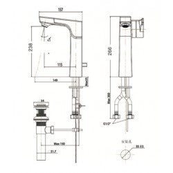 Vòi chậu nóng lạnh American Standard WF-0802