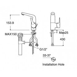 Vòi chậu nóng lạnh American Standard WF-0501