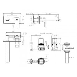 Vòi chậu gắn tường American Standard WF-1304