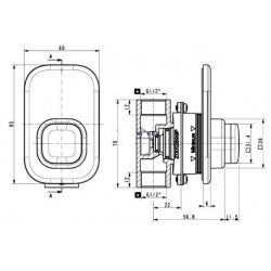 Vòi sen âm tường American Standard WF-T826W