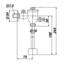 Van xả ấn của bồn tiểu Inax UF-7V