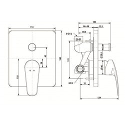 Bộ trộn nhiệt âm American Standard WF-0921 (Đã bao gồm củ âm)