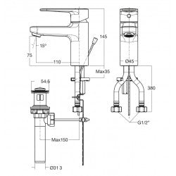Vòi chậu nóng lạnh American Standard WF-B201