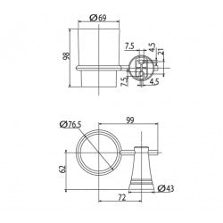 Kệ đựng ly Standard American WF-6583