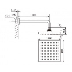 Thanh nối + bát sen gắn tường American Standard WF-9052