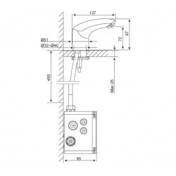 Vòi chậu cảm ứng American Standard WF-8601 (dùng pin)