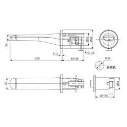 Vòi chậu cảm ứng gắn tường American Standard WF-8831