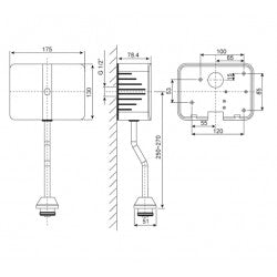 Van xả tiểu nam cảm ứng gắn tường American Standard WF-8619 (dùng điện)