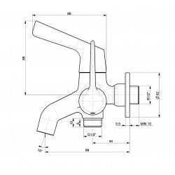 Vòi lạnh gắn tường American Standard WF-T603