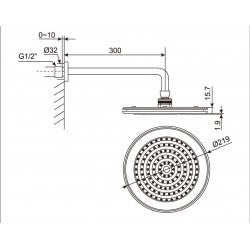 Thanh nối + bát sen gắn tường American Standard WF-9055