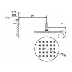 Thanh nối + bát sen gắn tường American Standard WF-9056