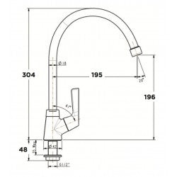 Vòi bếp nước lạnh American Standard WF-T606