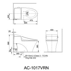 Bồn cầu một khối Inax AC-1017VRN/BW1