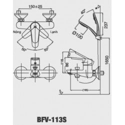 Sen vòi nóng lạnh Inax BFV-113S