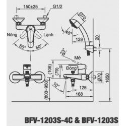 Sen vòi nóng lạnh Inax BFV-1203S