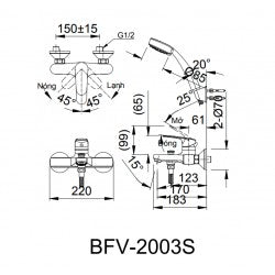 Sen vòi nóng lạnh Inax BFV-2003S