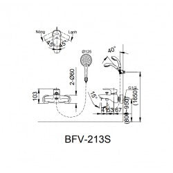 Sen vòi nóng lạnh Inax BFV-213S-3C