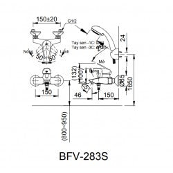 Sen vòi nóng lạnh inax BFV-283S