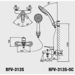 Sen vòi nóng lạnh Inax BFV-313S