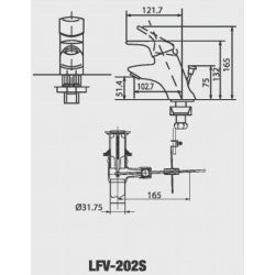 Vòi chậu nóng lạnh Inax LFV-202S