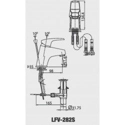 Vòi chậu nóng lạnh Inax LFV-282S