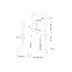 Vòi bếp nóng lạnh Inax JF-AB466SYXA(JW)