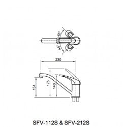 Vòi bếp nóng lạnh Inax SFV-112S