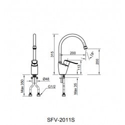 Vòi bếp nóng lạnh Inax SFV-2011S