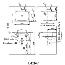 Chậu âm bàn Inax AL-2298V