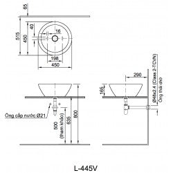 Chậu đặt bàn Inax L-445V