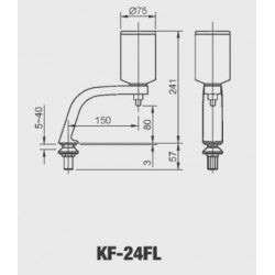 Hộp xà phòng nước, gắn bàn Inax KF-24FL