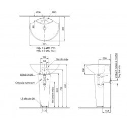 Chân chậu treo tường Inax L-288VD ( không bao gồm chậu )
