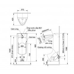 Bồn tiểu cảm ứng Inax ASU-500V