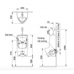 Bồn tiểu nam Inax AU-431VR