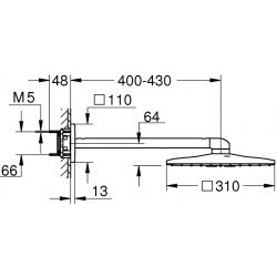 Thanh nối + bát sen Grohe 26479LS0