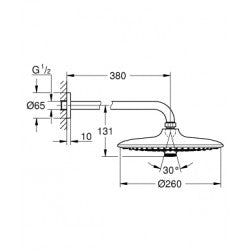 Thanh nối + bát sen Grohe 26459000