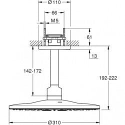 Thanh nối + bát sen Grohe 26477000