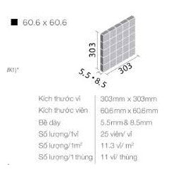 Gạch Inax 30,3 cm x 30,3 cm ECP-60NET/PMK12
