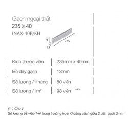 Gạch Inax 23,5 cm x 4 cm 40B/KH-2