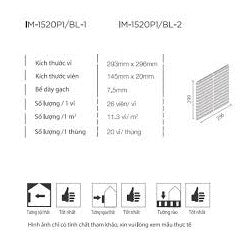 Gạch Inax 29,9 cm x 29,6 cm IM-1520P1/BL-1