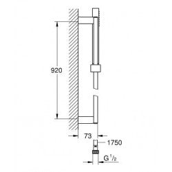 Thanh trượt+ tay, dây sen Grohe 27700000