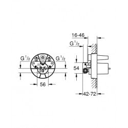 Bộ trộn âm tường Grohe 33964000